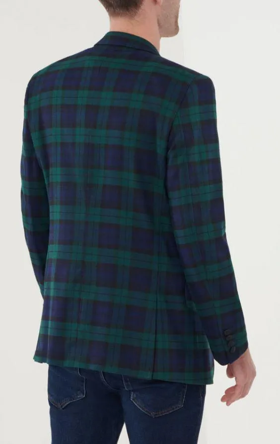 Black Watch Tartan Slim Fit Tuxedo Jacket (Available upto 65 Tartans)