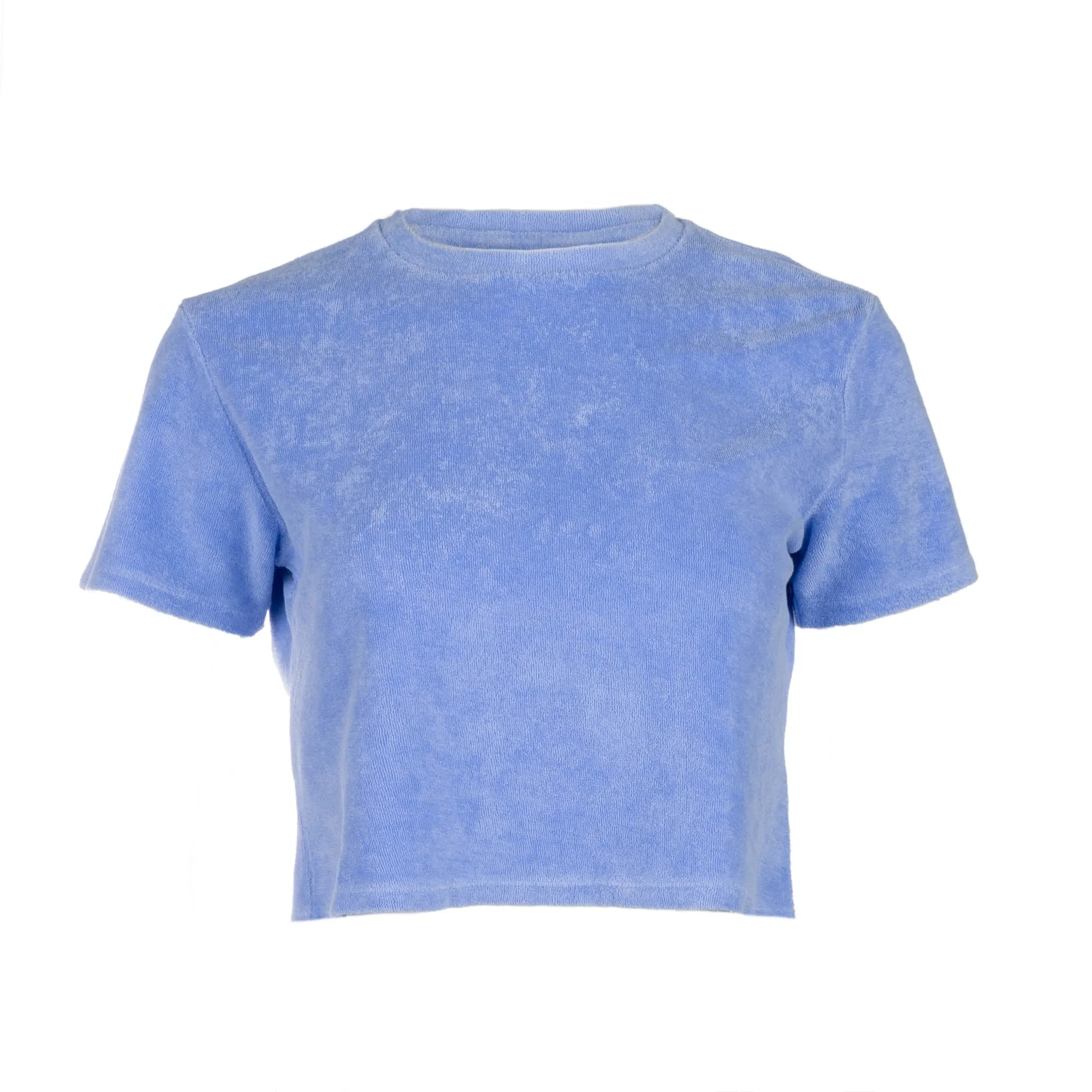 Blue Terry Crop Top