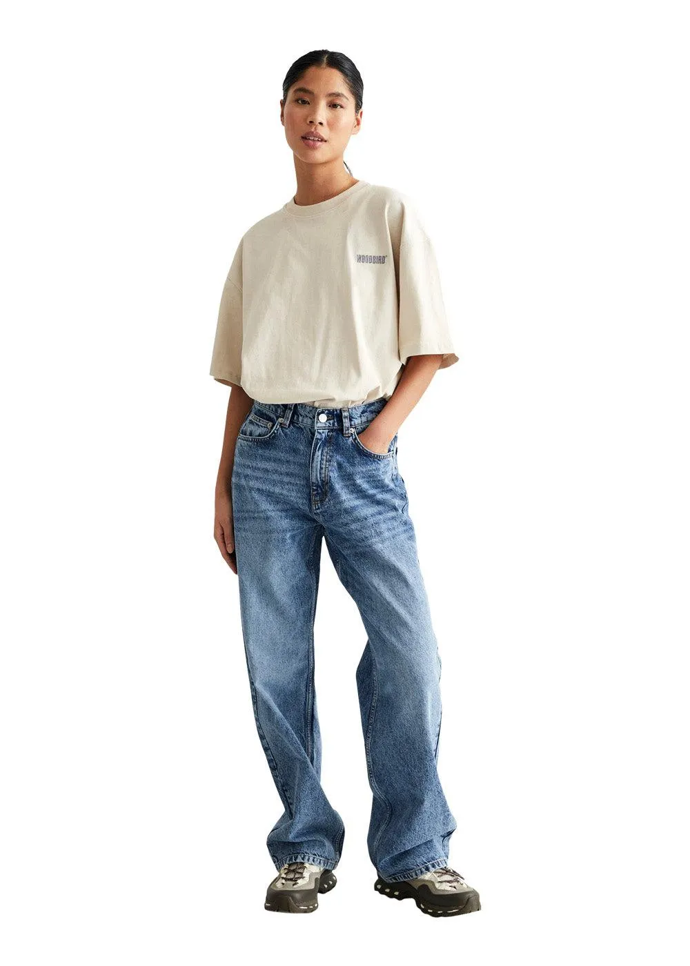 Carla Marble Jeans - Washed Blue
