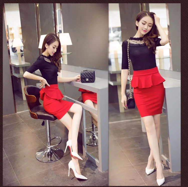 Elegant Open Slit Skirts