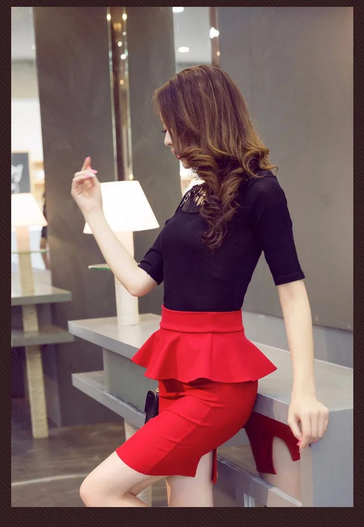 Elegant Open Slit Skirts