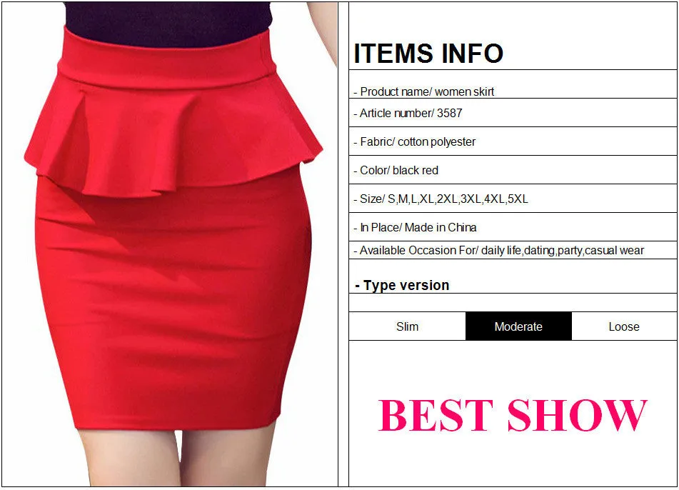Elegant Open Slit Skirts