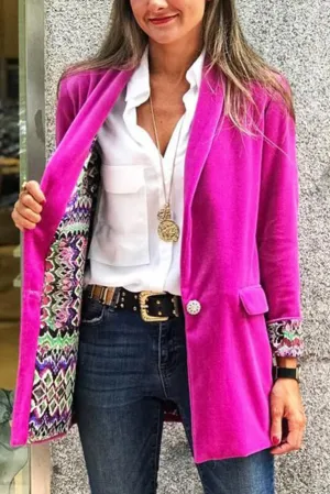 For Eternity Reversible Retro Print Blazer