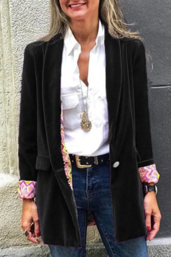 For Eternity Reversible Retro Print Blazer