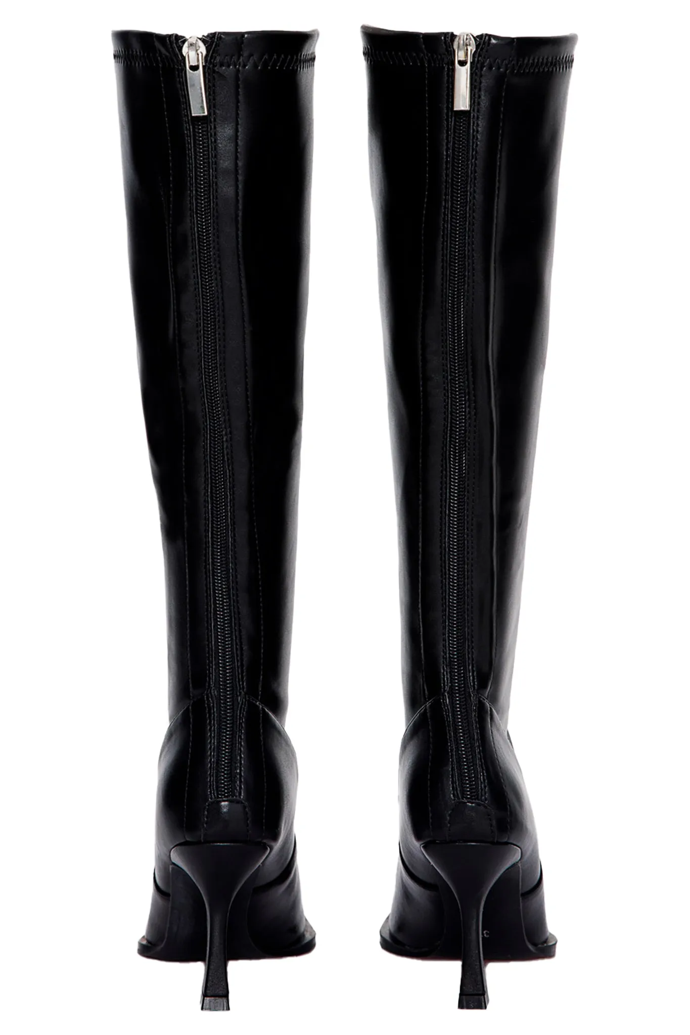 HIGH-HEEL SQUARE TOE BOOTS