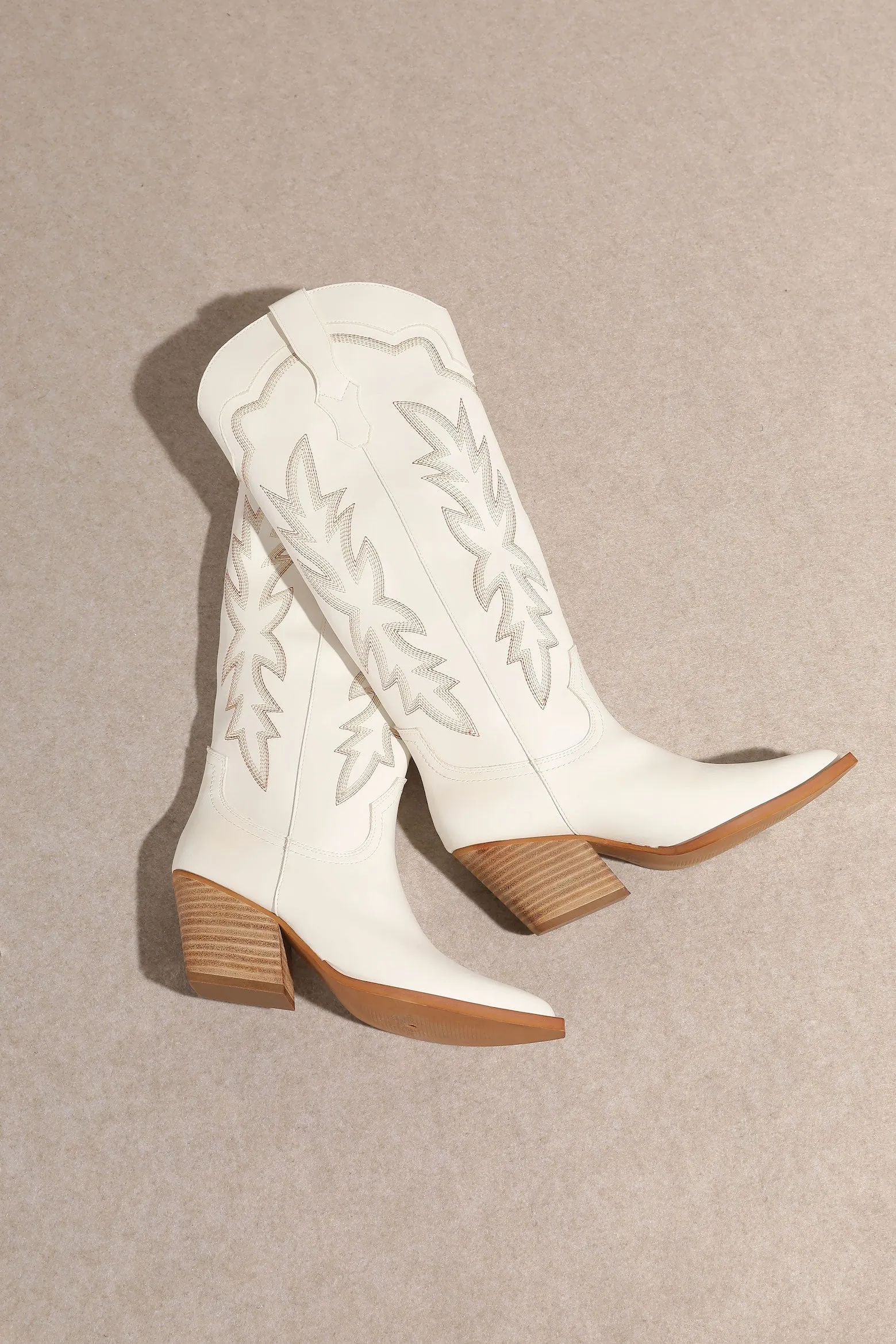 Indigo White Boots