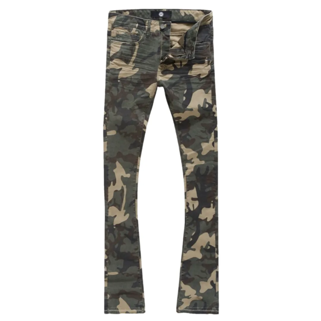 JORDAN CRAIG CAMO STACKED JEANS - WOODLAND