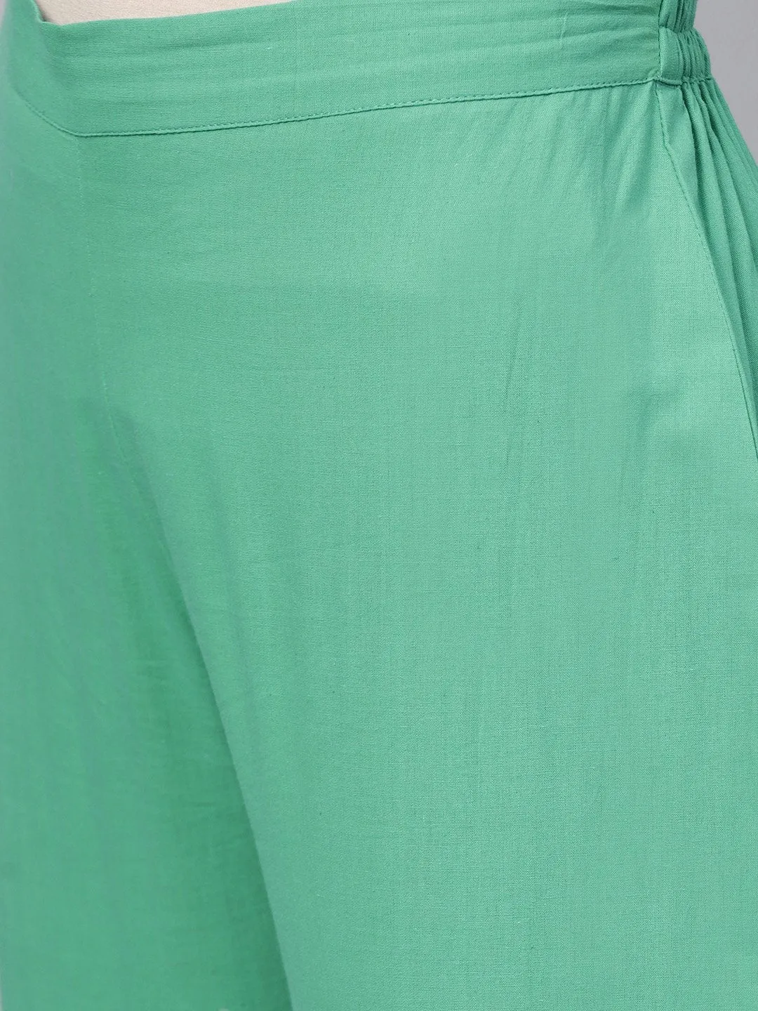 Multi Colored Checked Kurta Set With Straight Pant