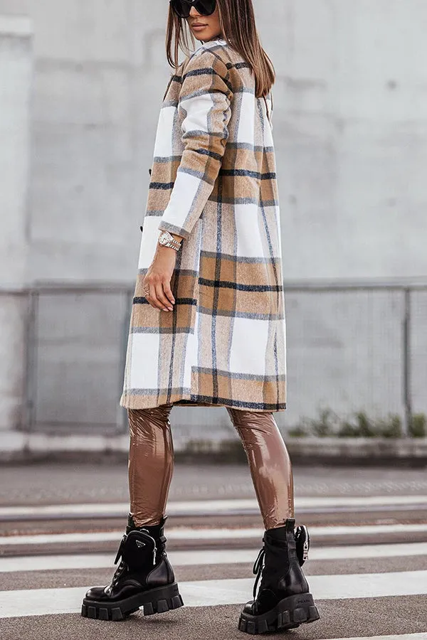 Own The World Plaid Midi Coat