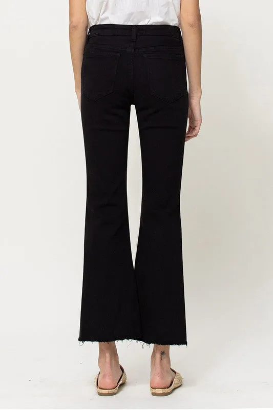 " Give Me All The Slit  " Crop Flare Jeans By Flying Monkey
