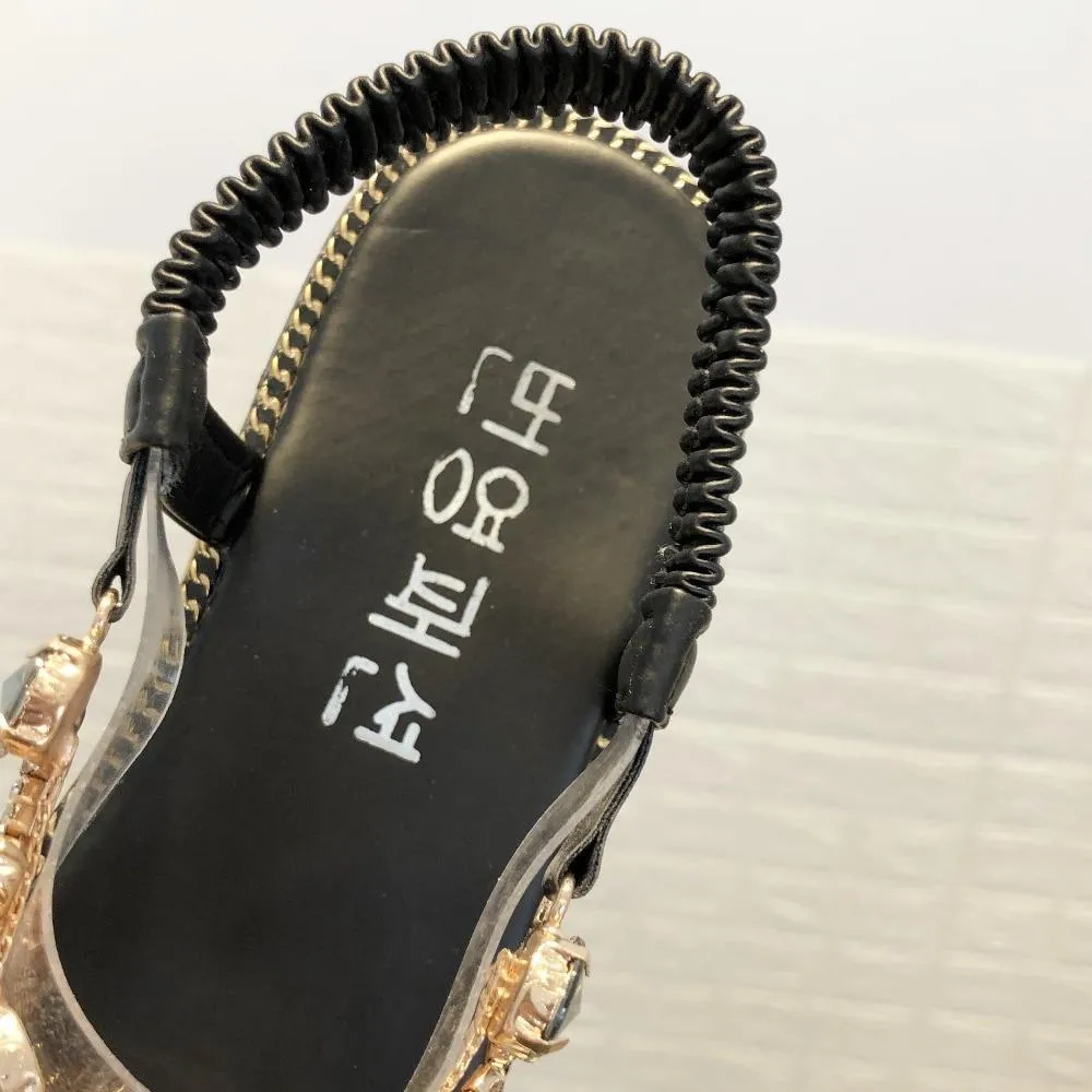 Rhinestone Sandals Women Sandals Fashion Shoes Women Rome Gladiator Casual flats Sandals
