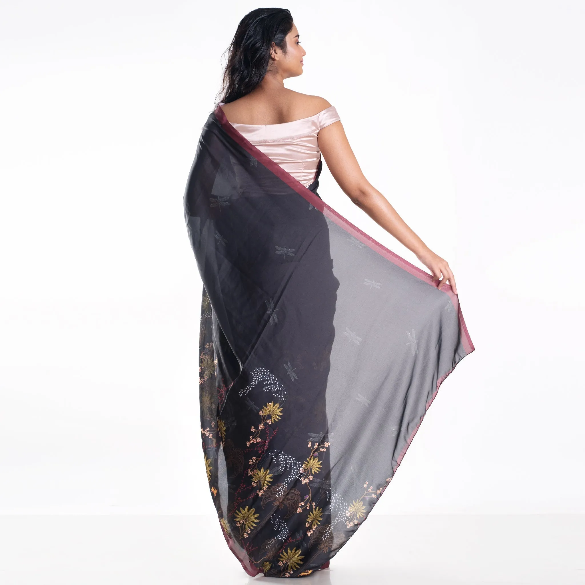 Women Ginny Digital Printed Satin Georgette Saree