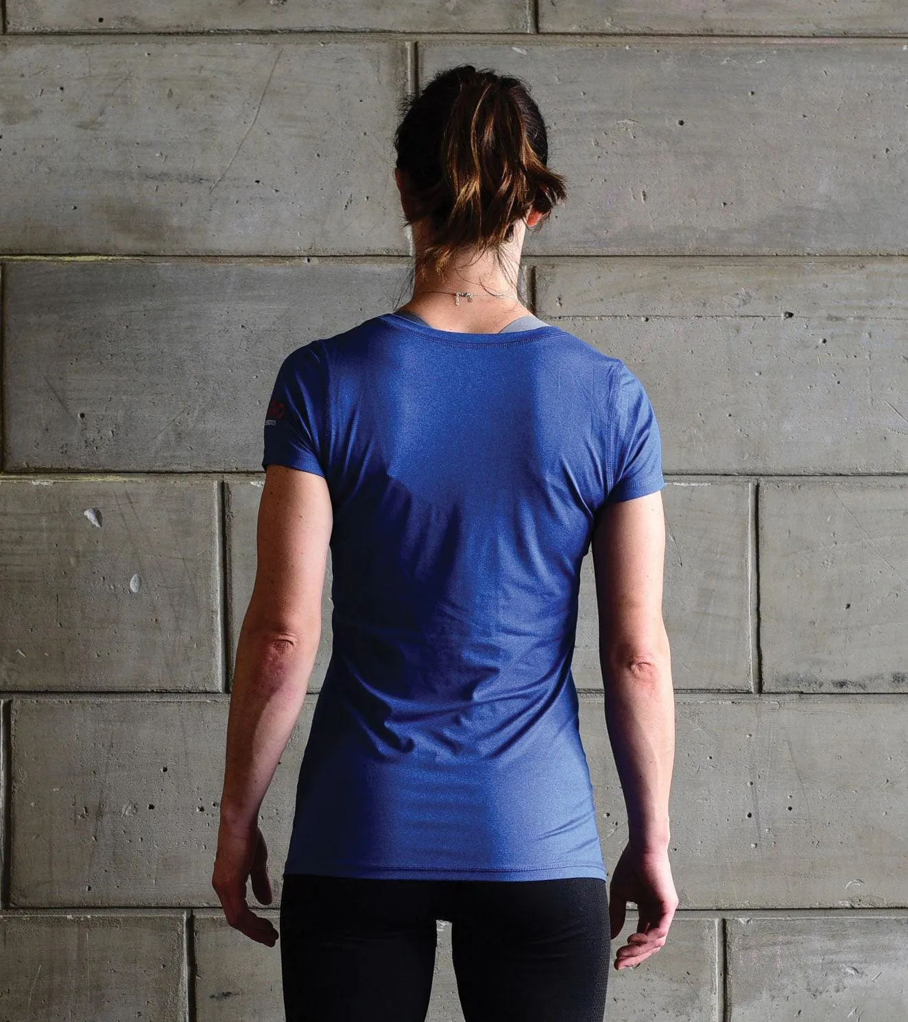 Women's Running Blue Graphic  T-shirt
