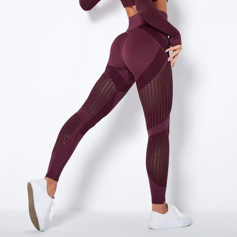 Yogadept hollow out Mesh Breathable Yoga Leggings
